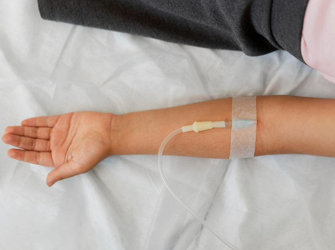 Aplicação de terapia injetável intravenosa na Longevuz